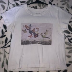 PacSun/Urban Outfitters cream baby-t with. Worn a bit but in excellent condition